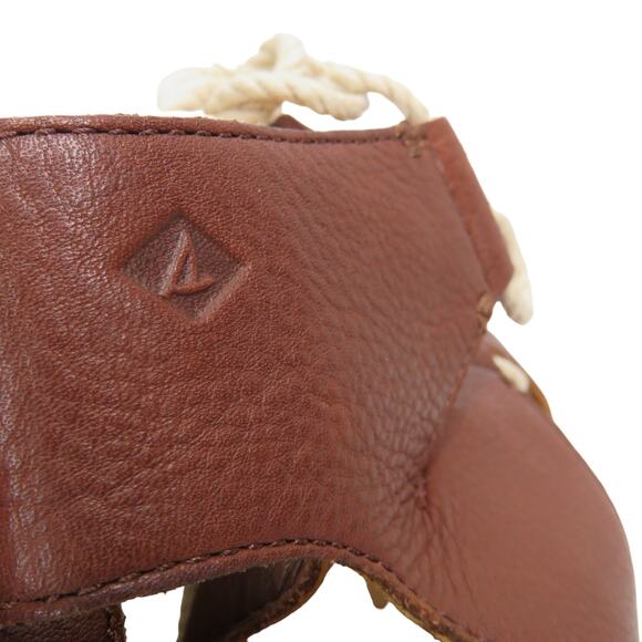 Sperry Top Sider Vivienne Lia Leather Sandals Lace Up Block Heel Size 7 - Picture 7 of 9